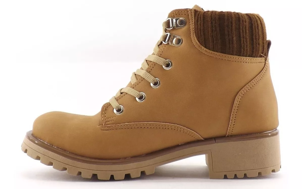 Borcegos Dama Mujer Acordonado Botas Puño Comodos 699 Carg