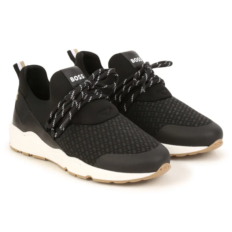 BOSS Deportivas cordones con cuero
