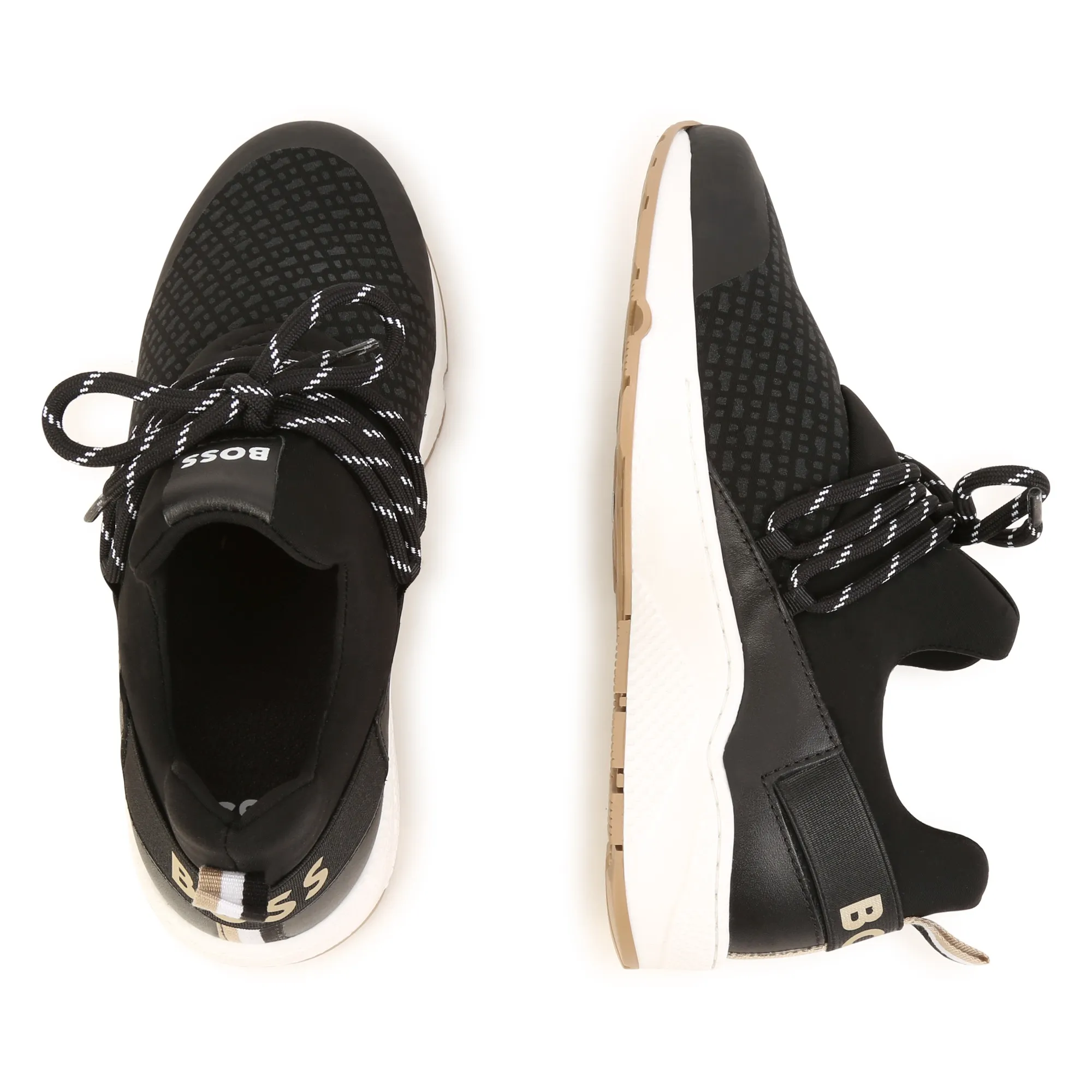 BOSS Deportivas cordones con cuero