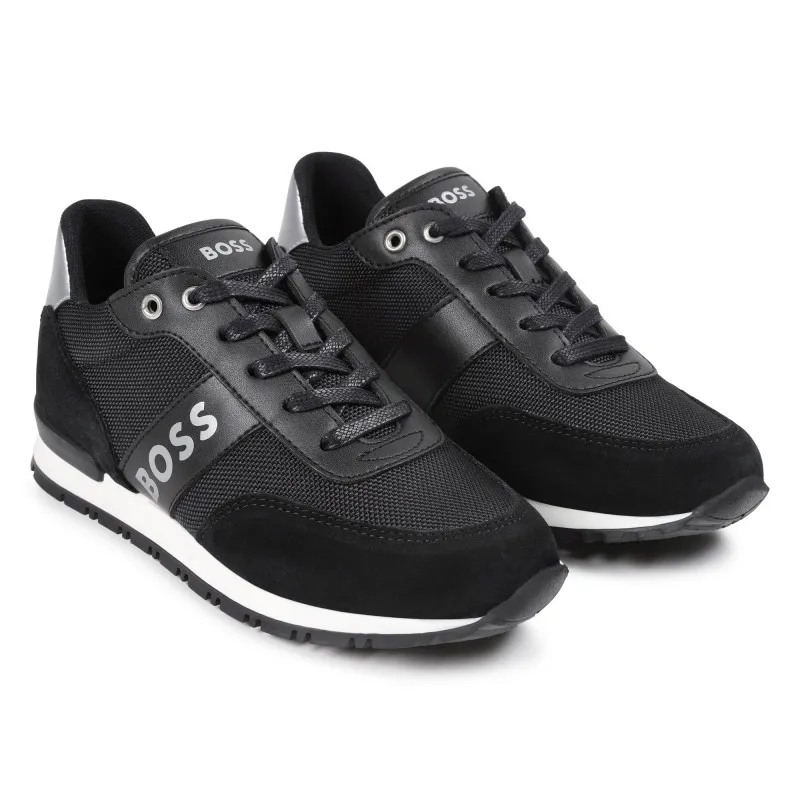 BOSS Deportivas de cordones y cuero