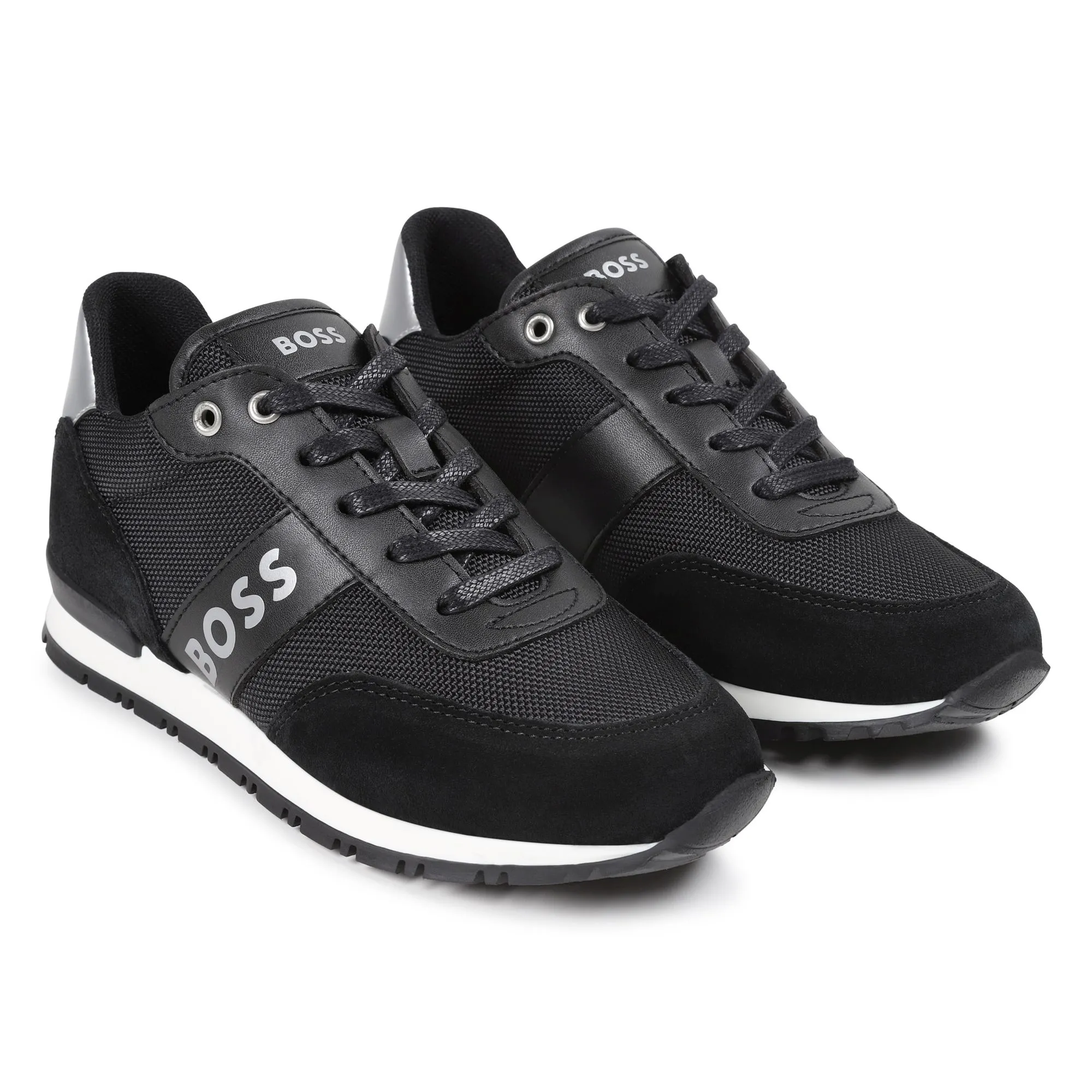 BOSS Deportivas de cordones y cuero