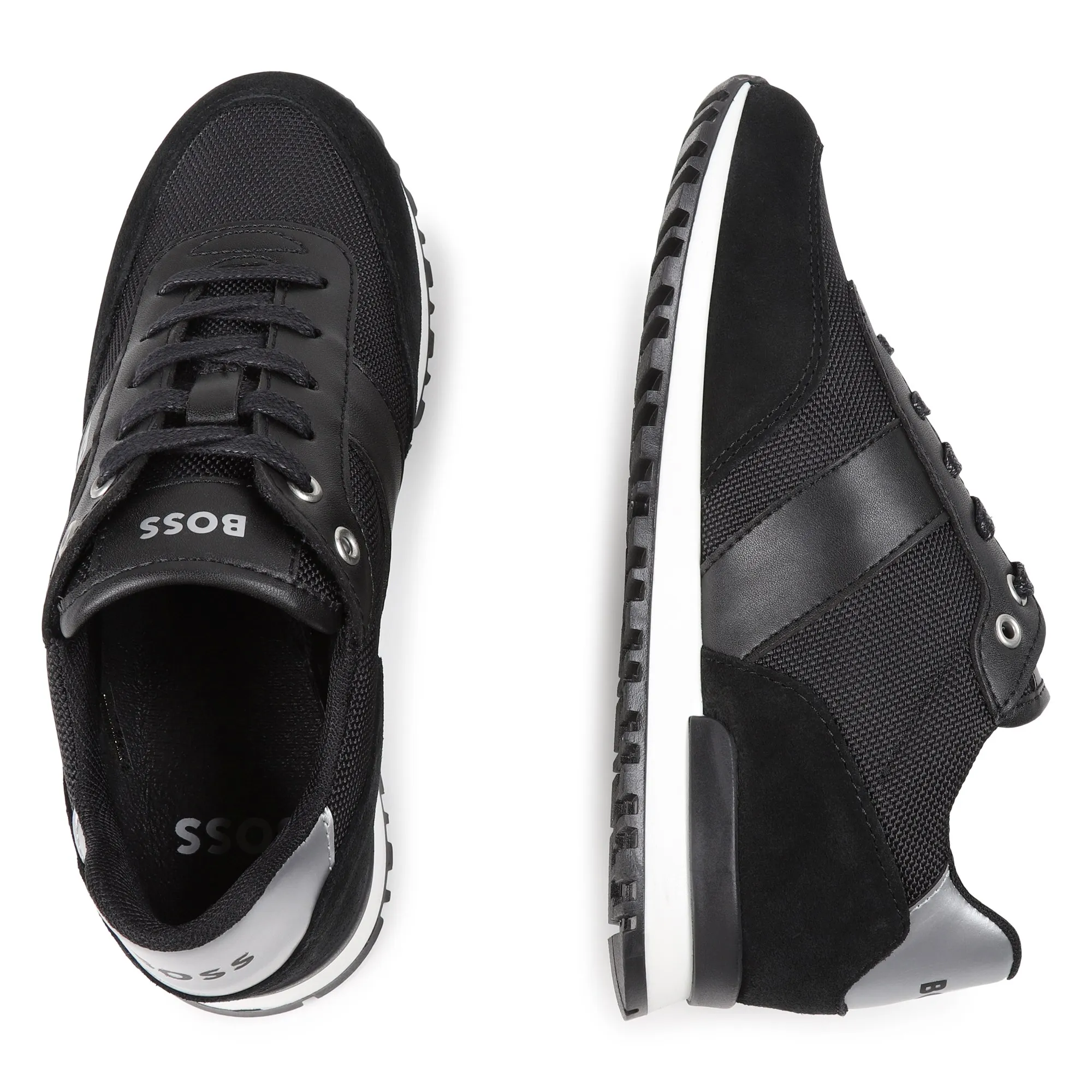BOSS Deportivas de cordones y cuero