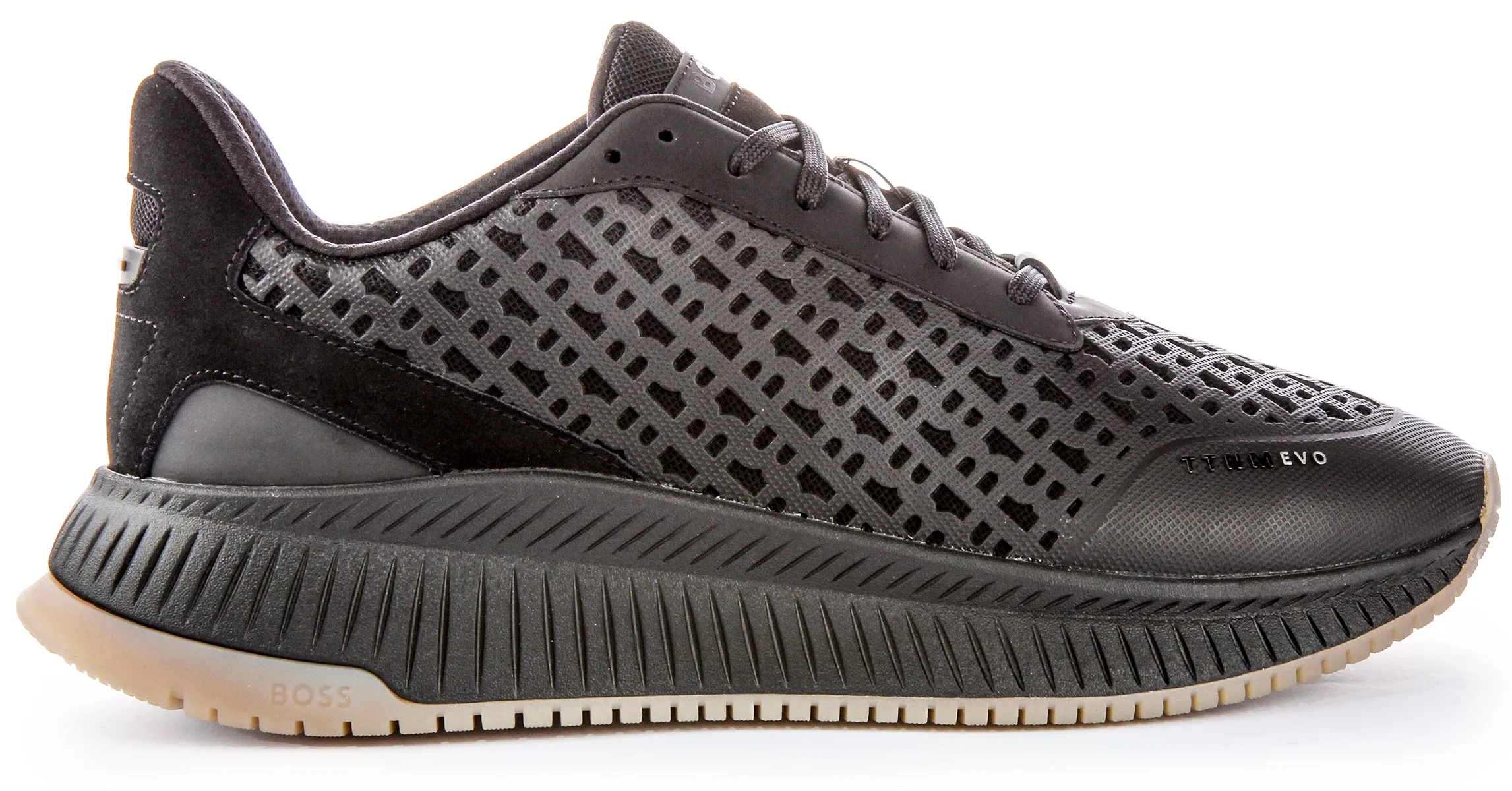 Boss Latte TTNM EVO RUNN Mxmn Logo Design  Zapatillas Inteligentes de Hombre con Cordones y Diseño de Logotipo en Negro