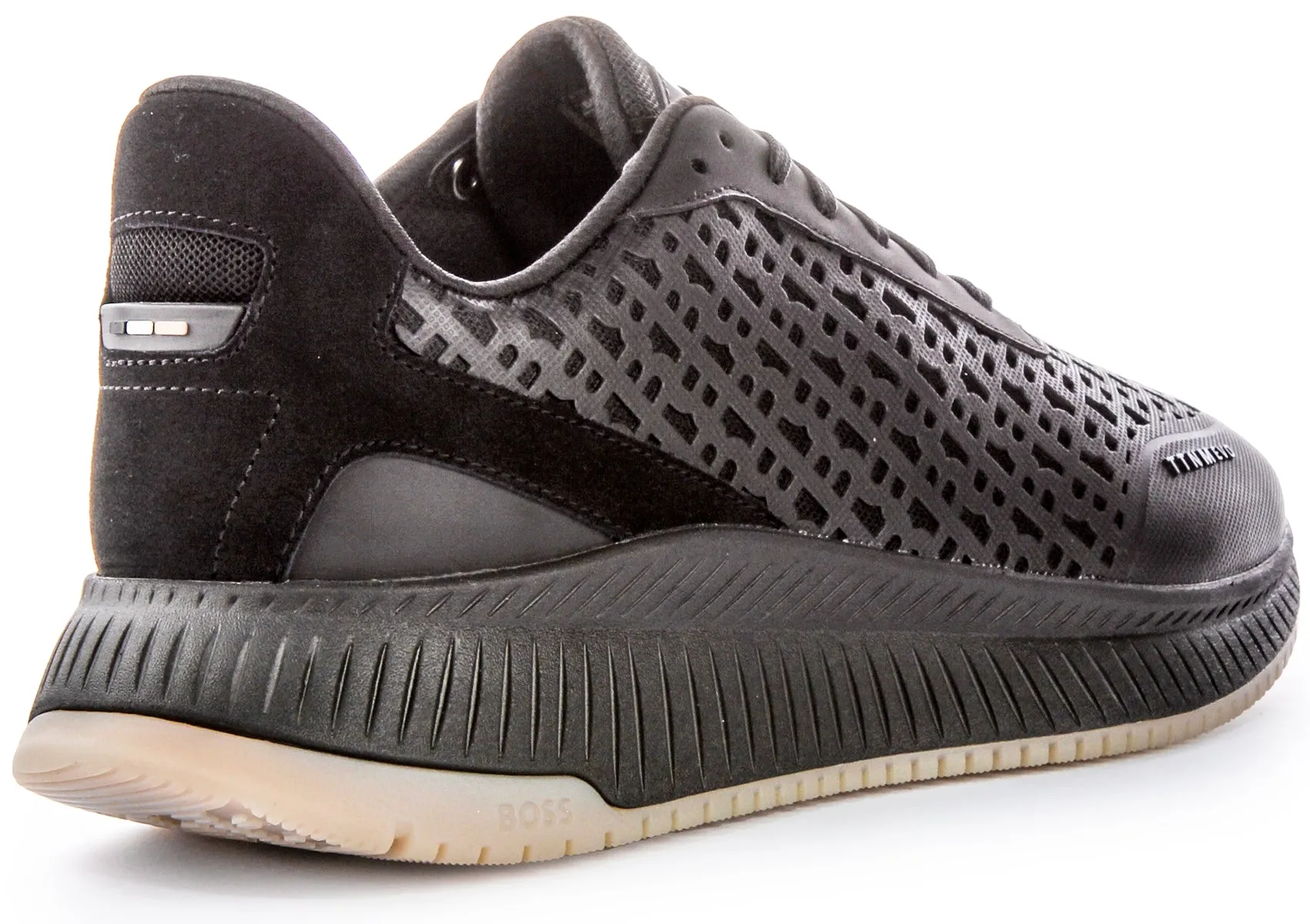 Boss Latte TTNM EVO RUNN Mxmn Logo Design  Zapatillas Inteligentes de Hombre con Cordones y Diseño de Logotipo en Negro