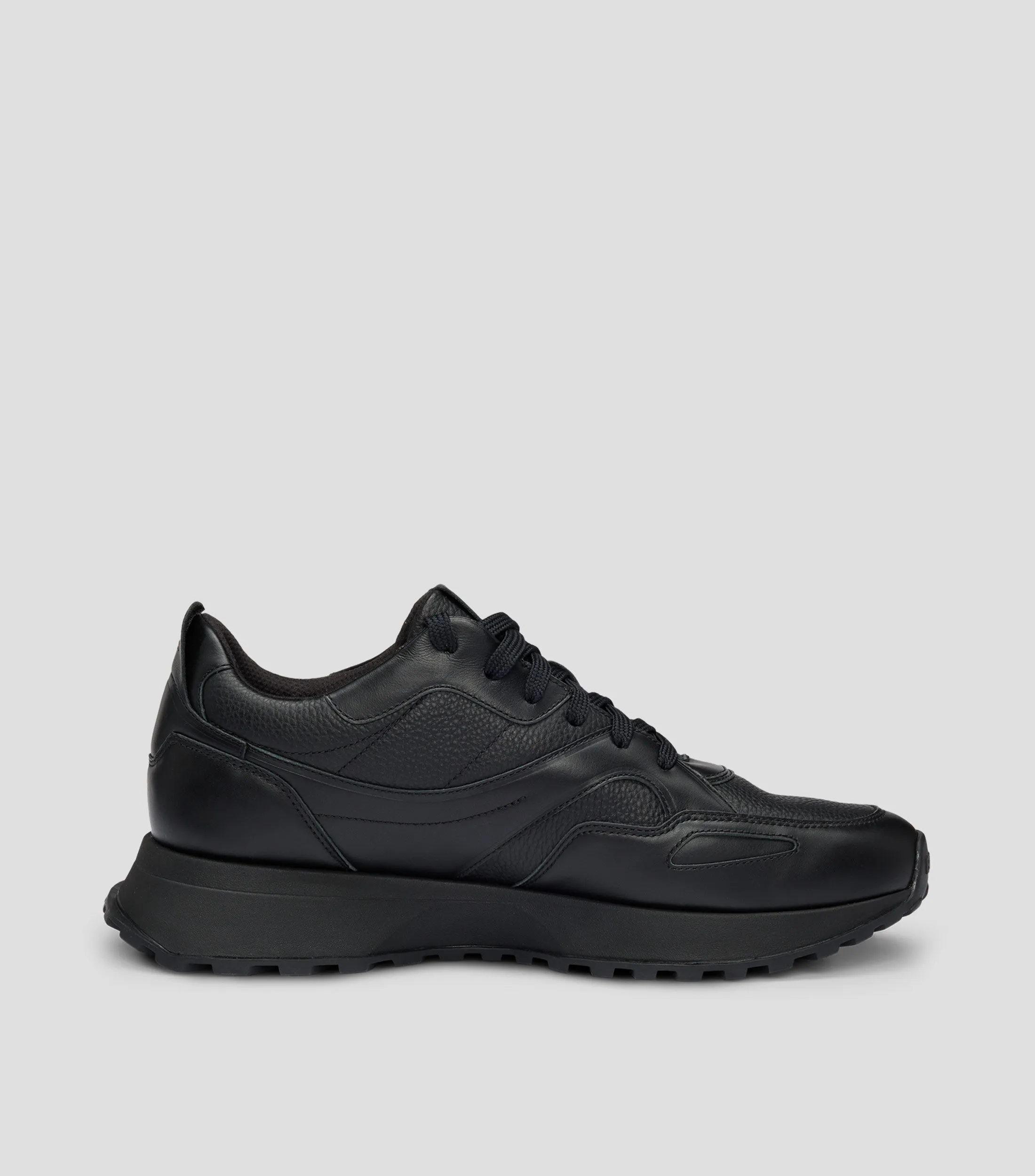 Boss Tenis con cordones impermeables en piel pulida Hombre