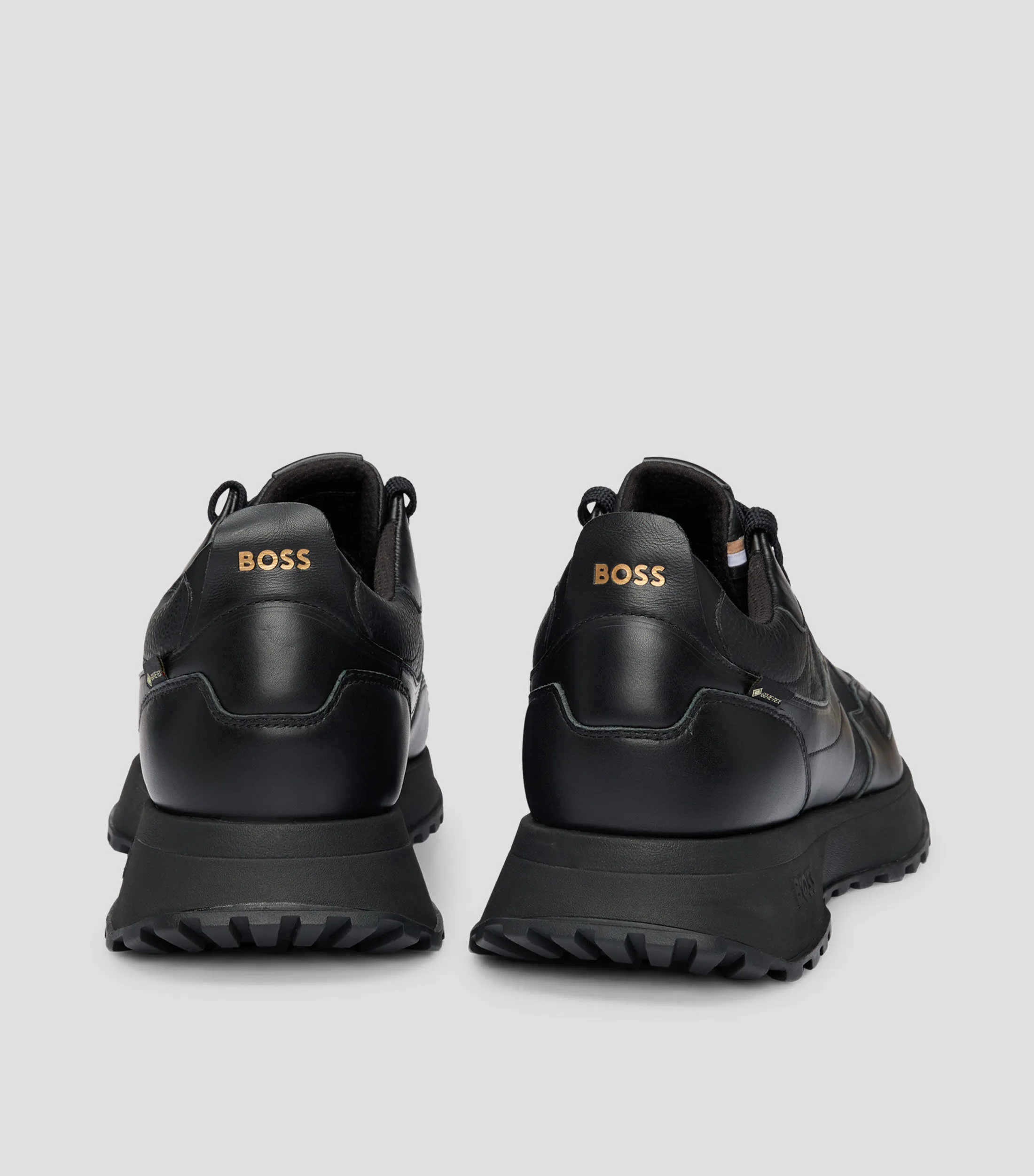Boss Tenis con cordones impermeables en piel pulida Hombre