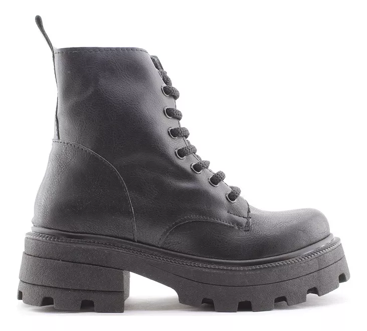 Botas Borcegos Dama Mujer Acordonado 800 Caña Media Carg