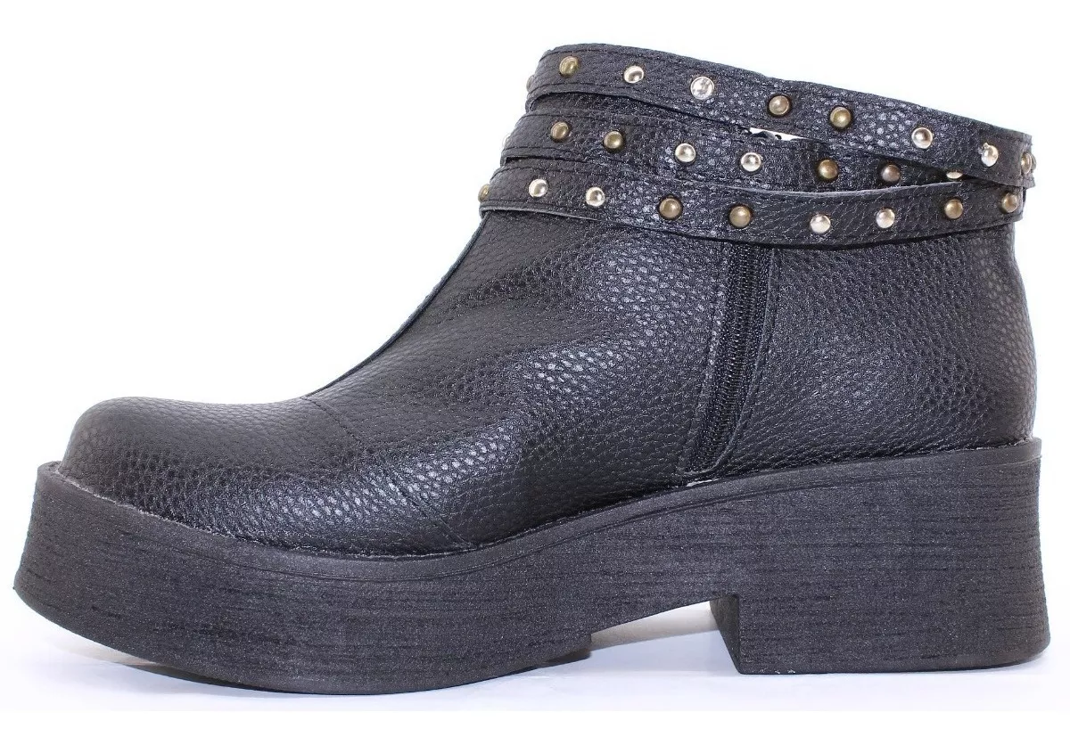 Botas Botinetas Plataforma Baja Dama Mujer 1200 Carg