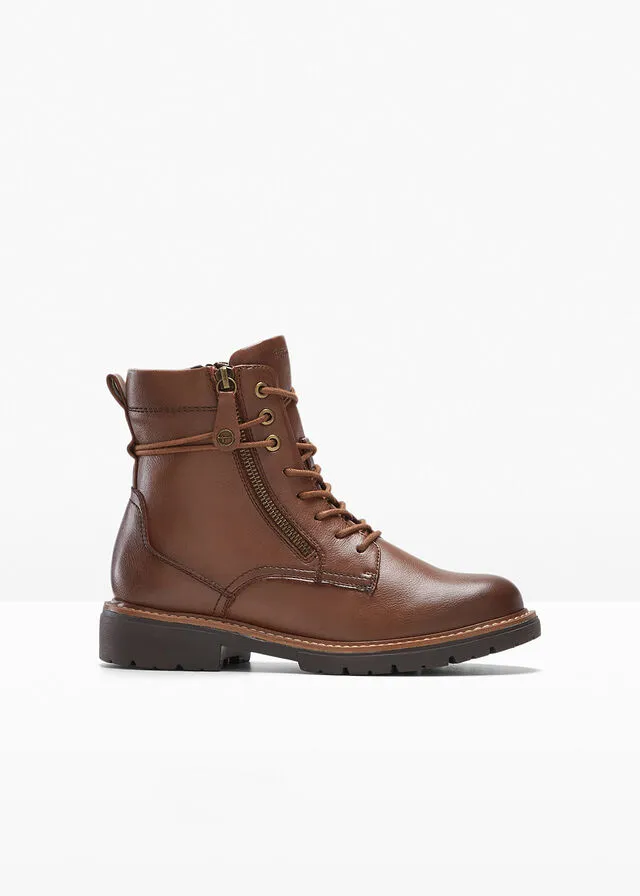 Botas con cordones marrón