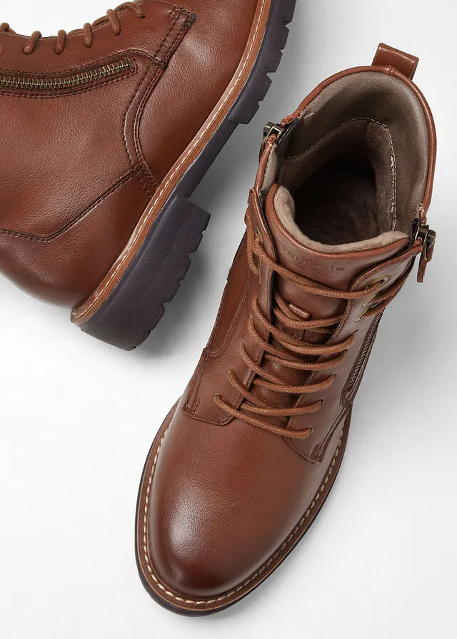 Botas con cordones marrón