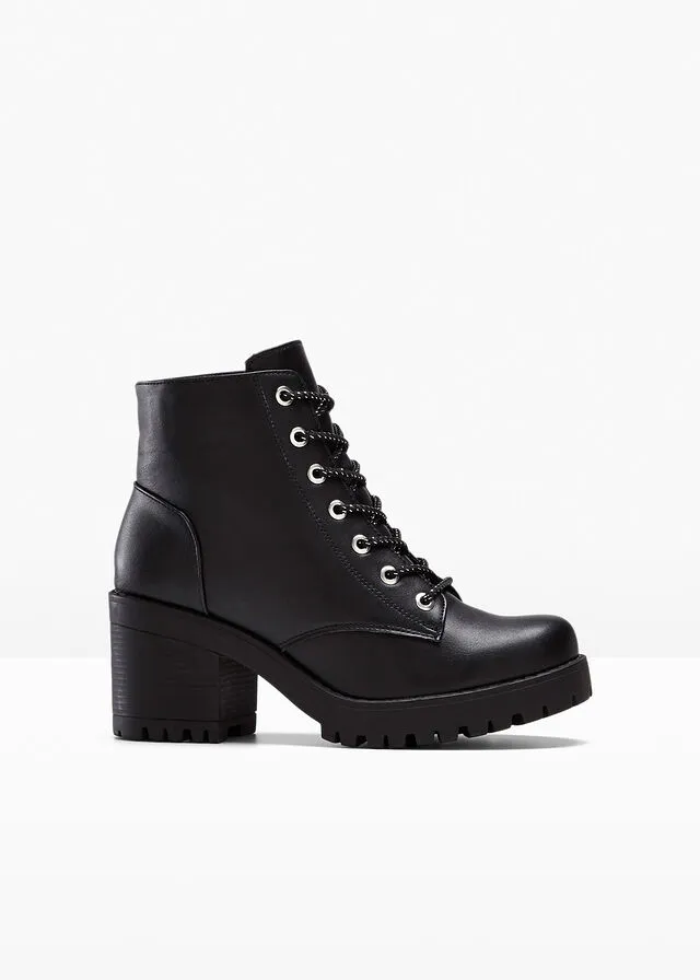 Botas con cordones Negro