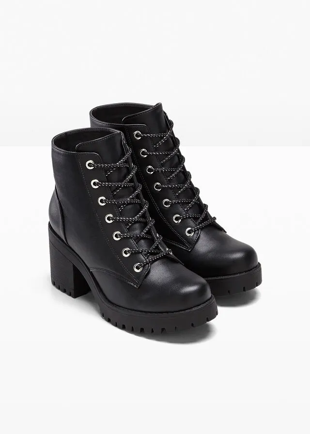 Botas con cordones Negro