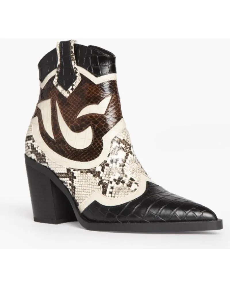 Botas CORINA  de Mujer BOTIN COWBOY CON TACON PARA MUJER M4745 COLOR  MARRON
