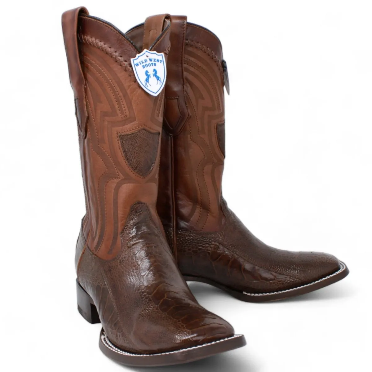 BOTAS DE AVESTRUZ PATA ORIGINAL HORMA CUADRADA ANCHA WW2824L0507