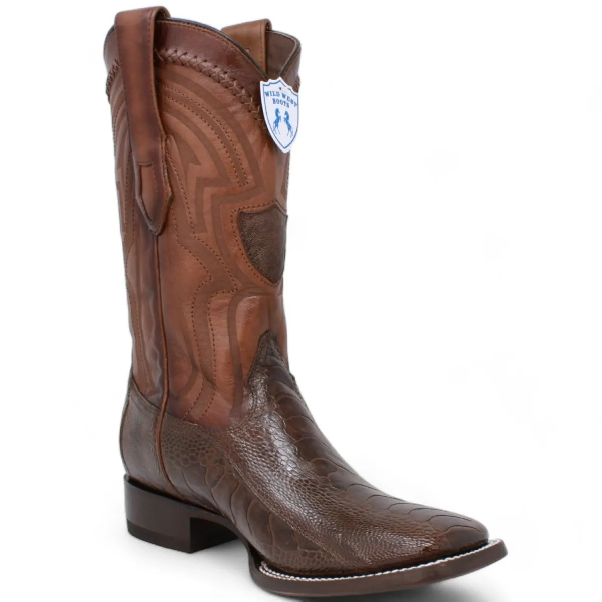 BOTAS DE AVESTRUZ PATA ORIGINAL HORMA CUADRADA ANCHA WW2824L0507