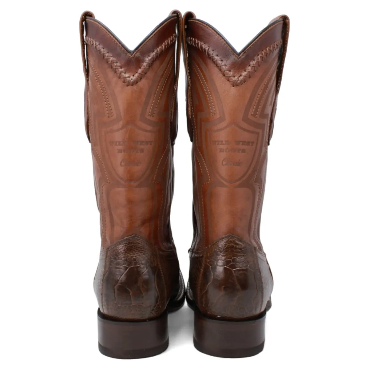 BOTAS DE AVESTRUZ PATA ORIGINAL HORMA CUADRADA ANCHA WW2824L0507