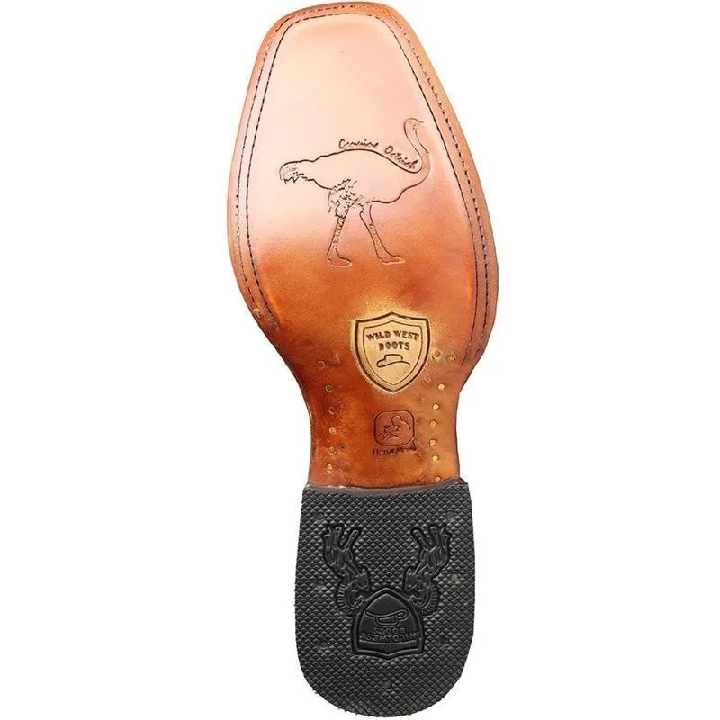 BOTAS DE AVESTRUZ PATA ORIGINAL HORMA CUADRADA ANCHA WW2824L0507