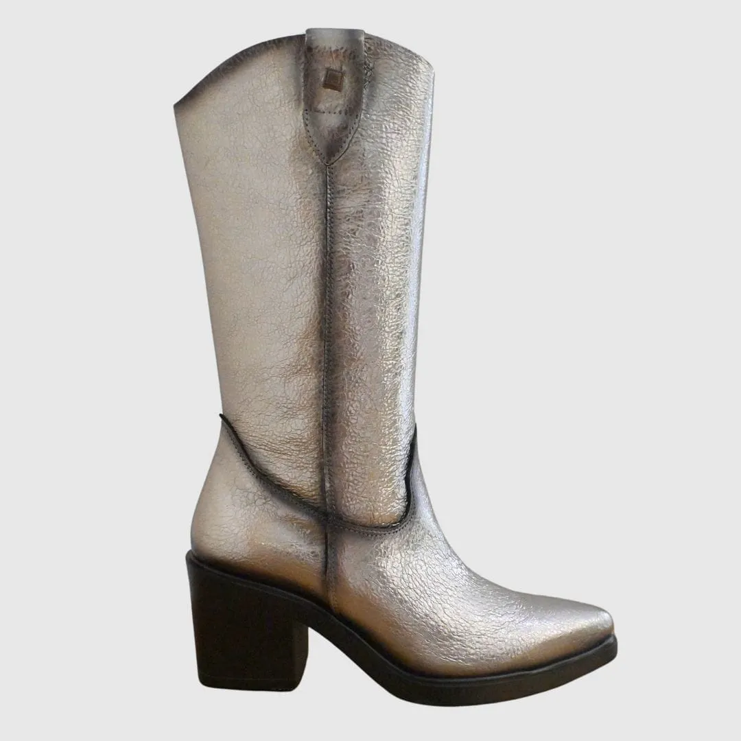 Botas de caña alta plateadas | Jose Saenz