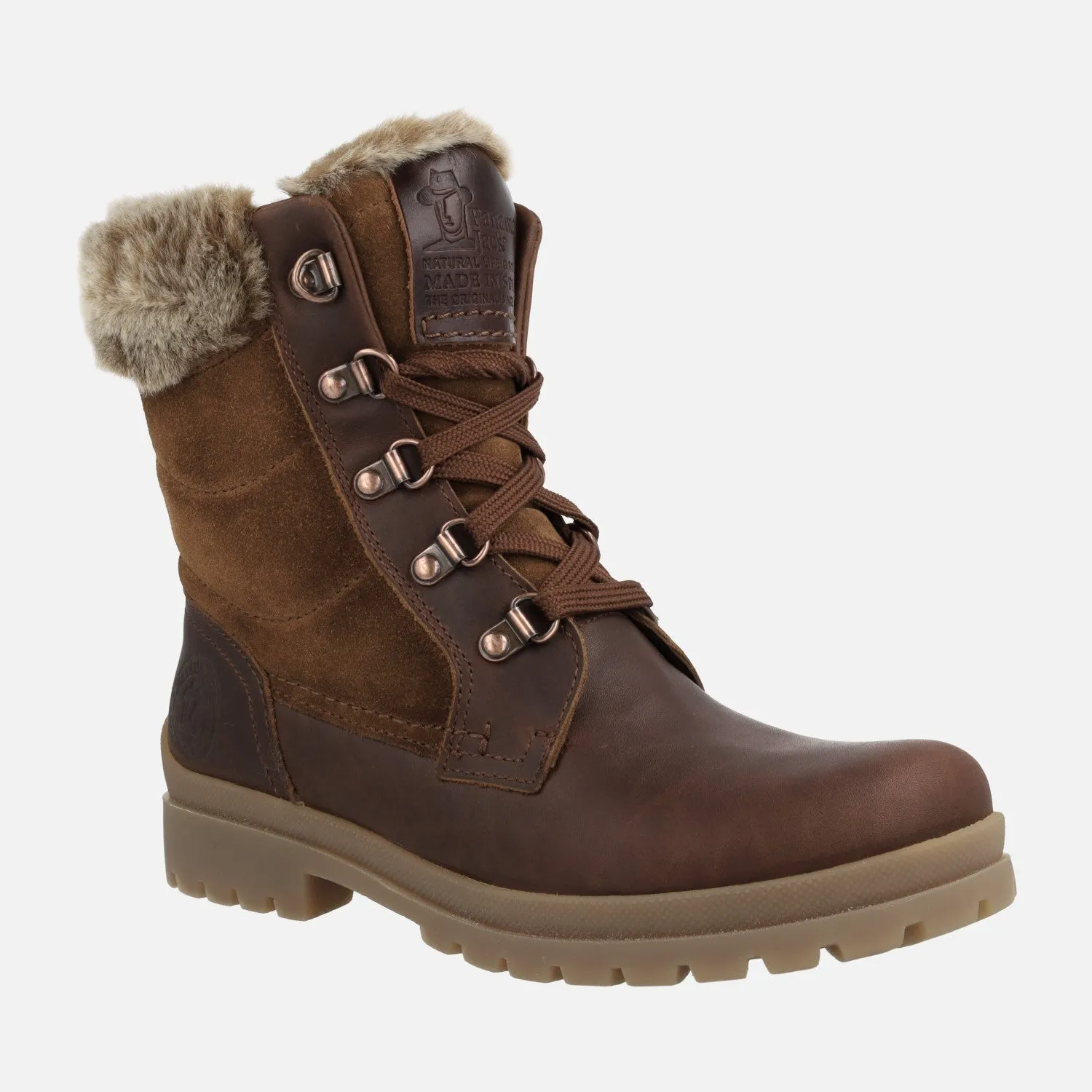Botas de cordones con forro de pelo Panama jack Tuscani
