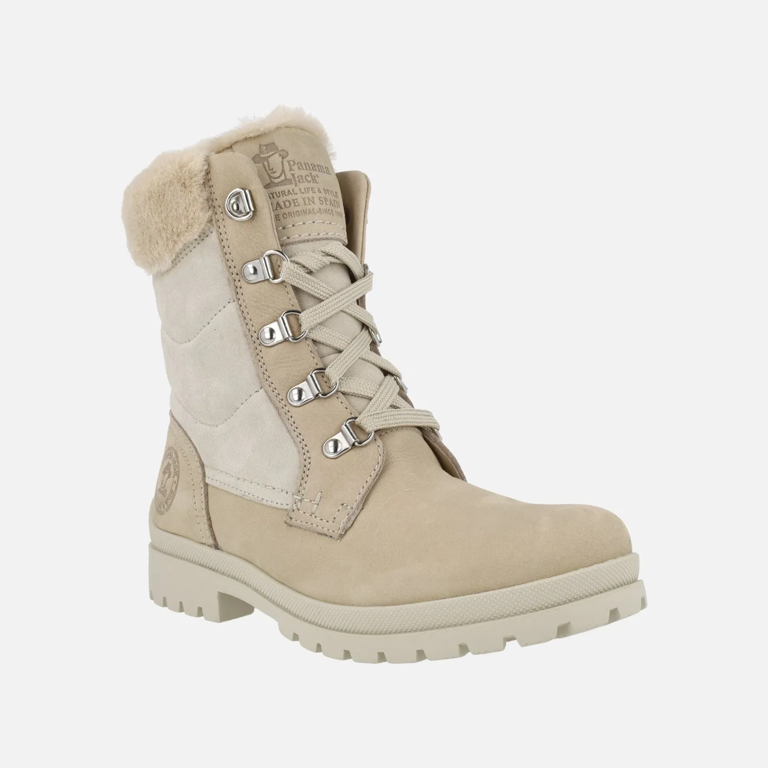 Botas de cordones con forro de pelo Panama jack Tuscani