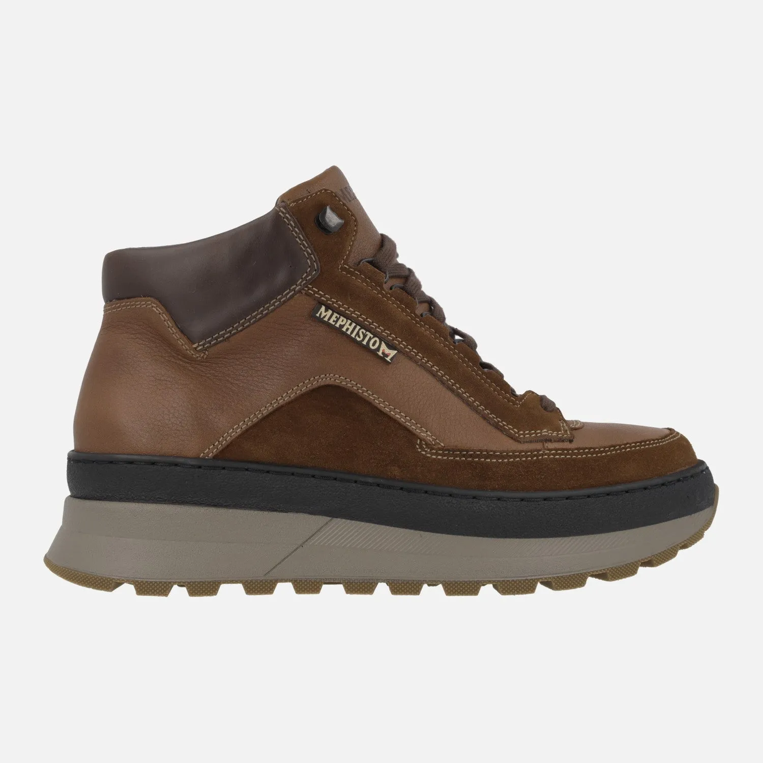 Botas de cordones para hombre en combinado marrón Ninio Velsport brown