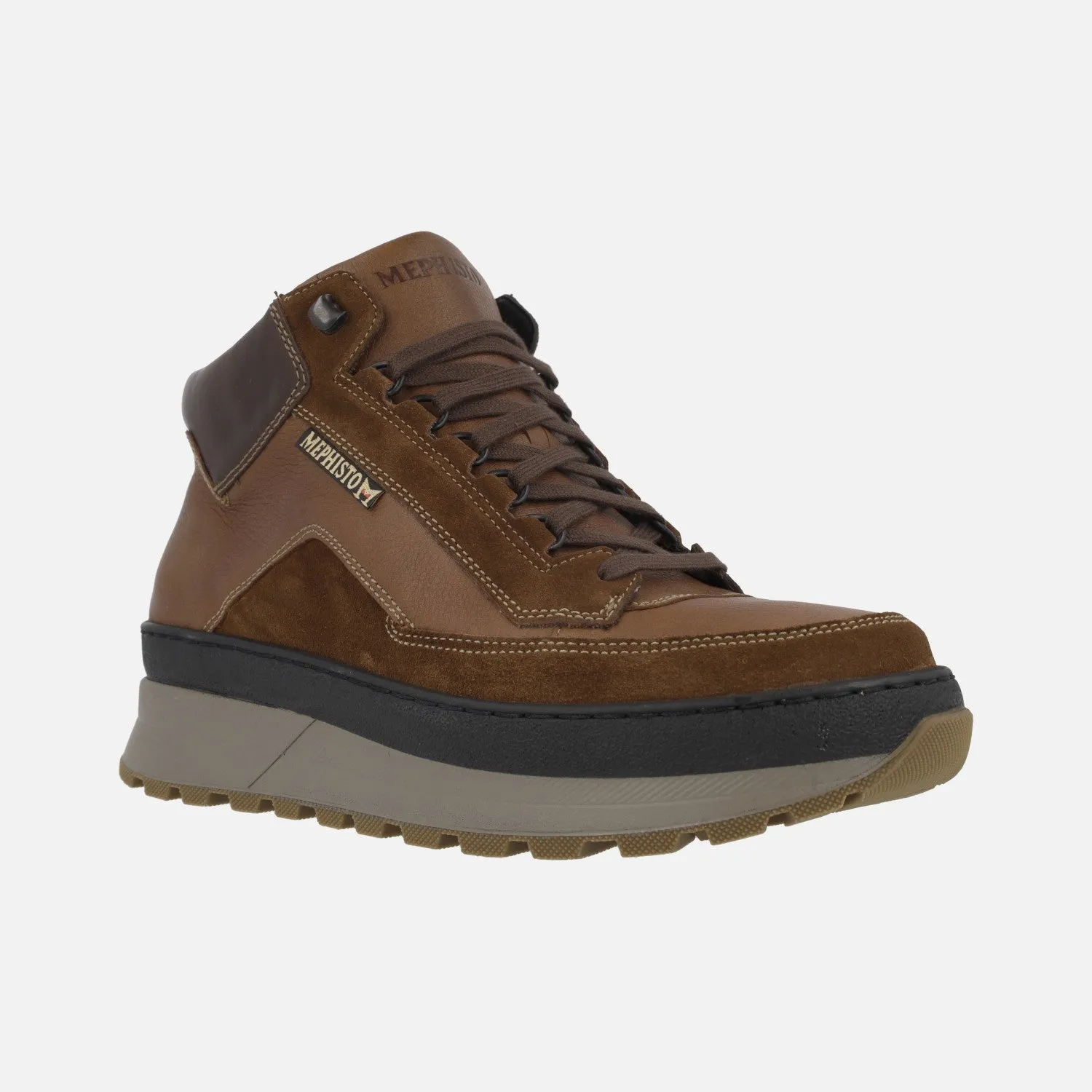Botas de cordones para hombre en combinado marrón Ninio Velsport brown