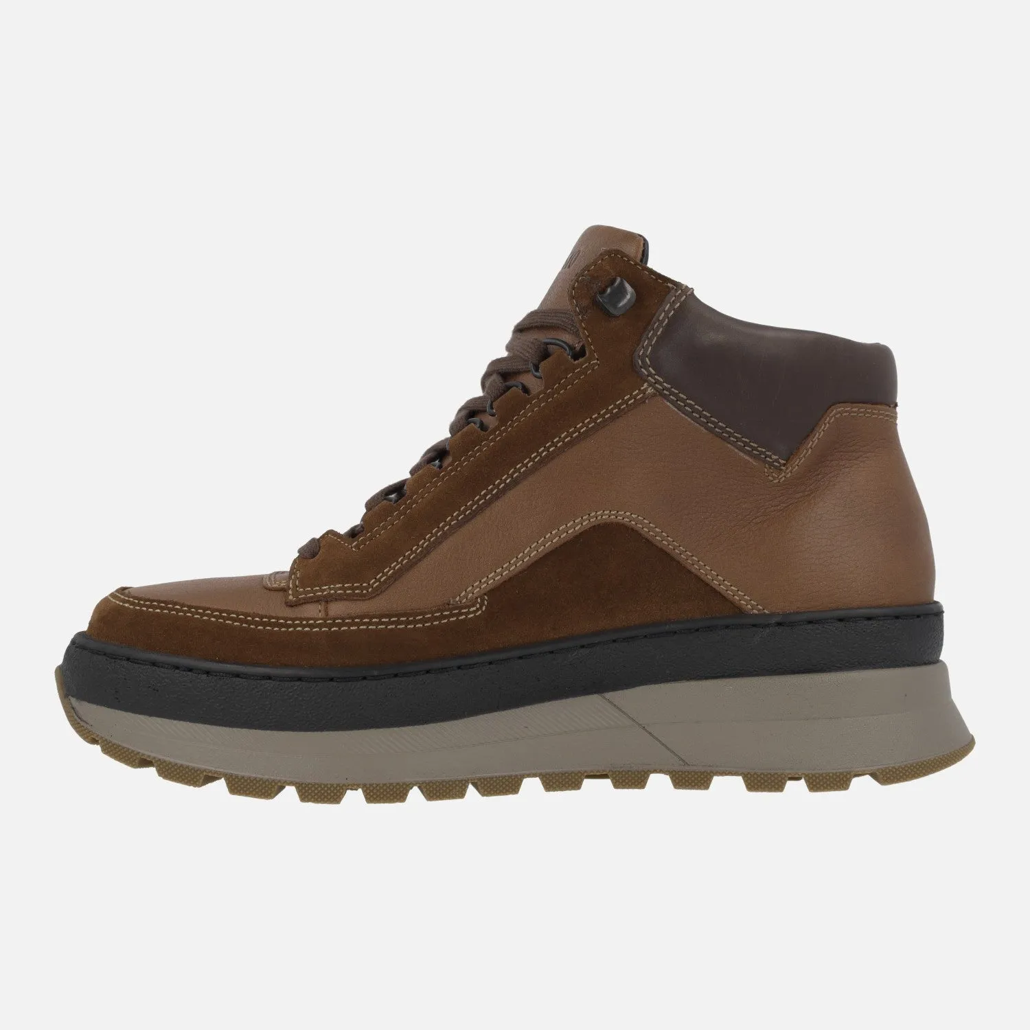 Botas de cordones para hombre en combinado marrón Ninio Velsport brown