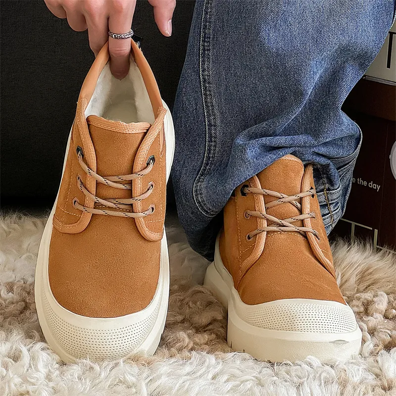 Botas de hombres 2024 nuevas zapatillas zapatillas tibias impermeables sin deslizamiento de zapatillas de tenis masculina botas 