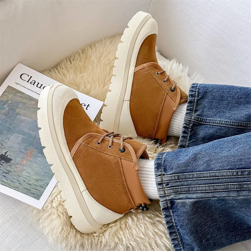 Botas de hombres 2024 nuevas zapatillas zapatillas tibias impermeables sin deslizamiento de zapatillas de tenis masculina botas 