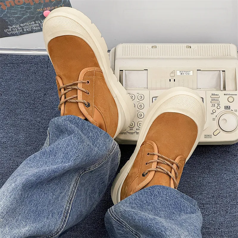 Botas de hombres 2024 nuevas zapatillas zapatillas tibias impermeables sin deslizamiento de zapatillas de tenis masculina botas 