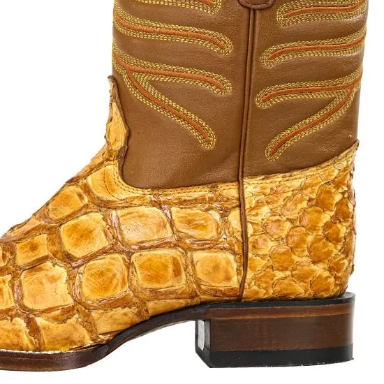 BOTAS DE PESCADO PIRARUCU ORIGINAL EN HORMA RODEO CUADRADA LAB8221002