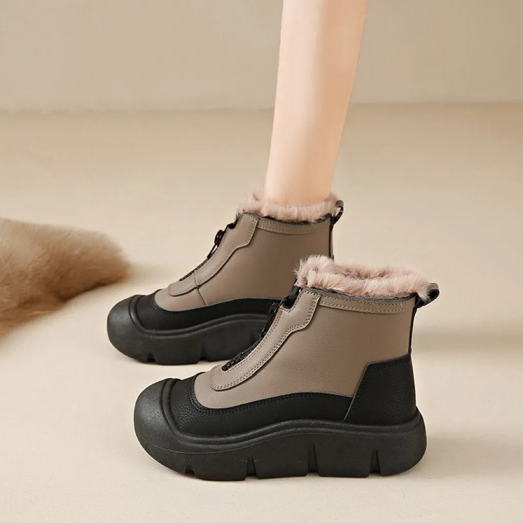 Botas martin con cremallera y suela gruesa