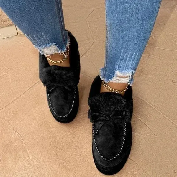 Botas peludas de Color liso para mujer