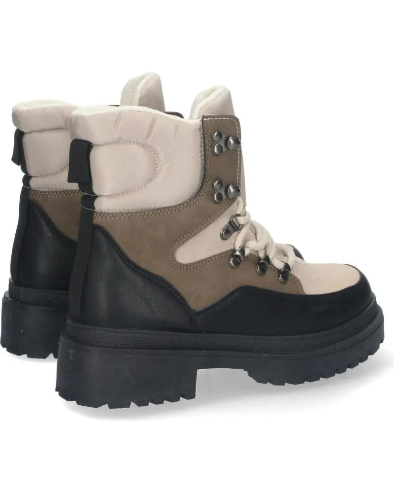 Botas PUNTOSALAO  de Mujer BOTAS PLANAS DE MONTANA ABOTINADAS MUJER COLOR BEIGE  VARIOS COLORES