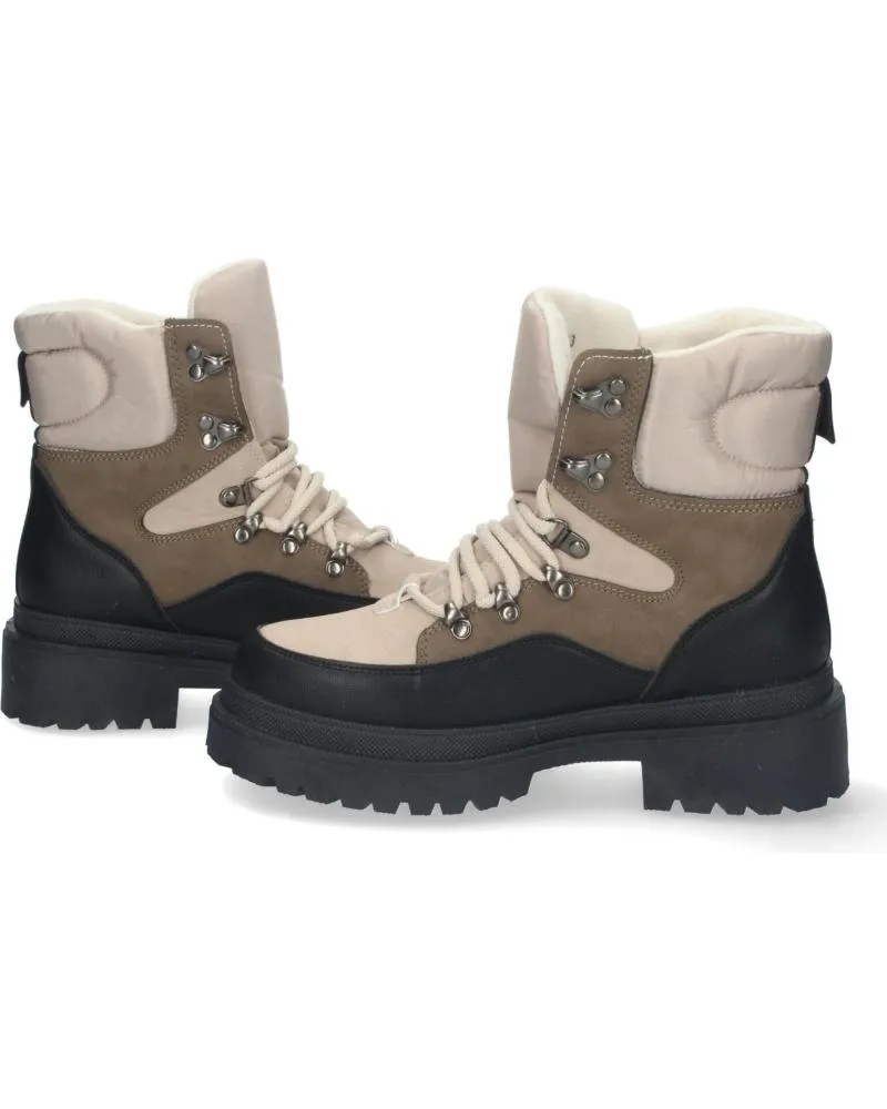 Botas PUNTOSALAO  de Mujer BOTAS PLANAS DE MONTANA ABOTINADAS MUJER COLOR BEIGE  VARIOS COLORES