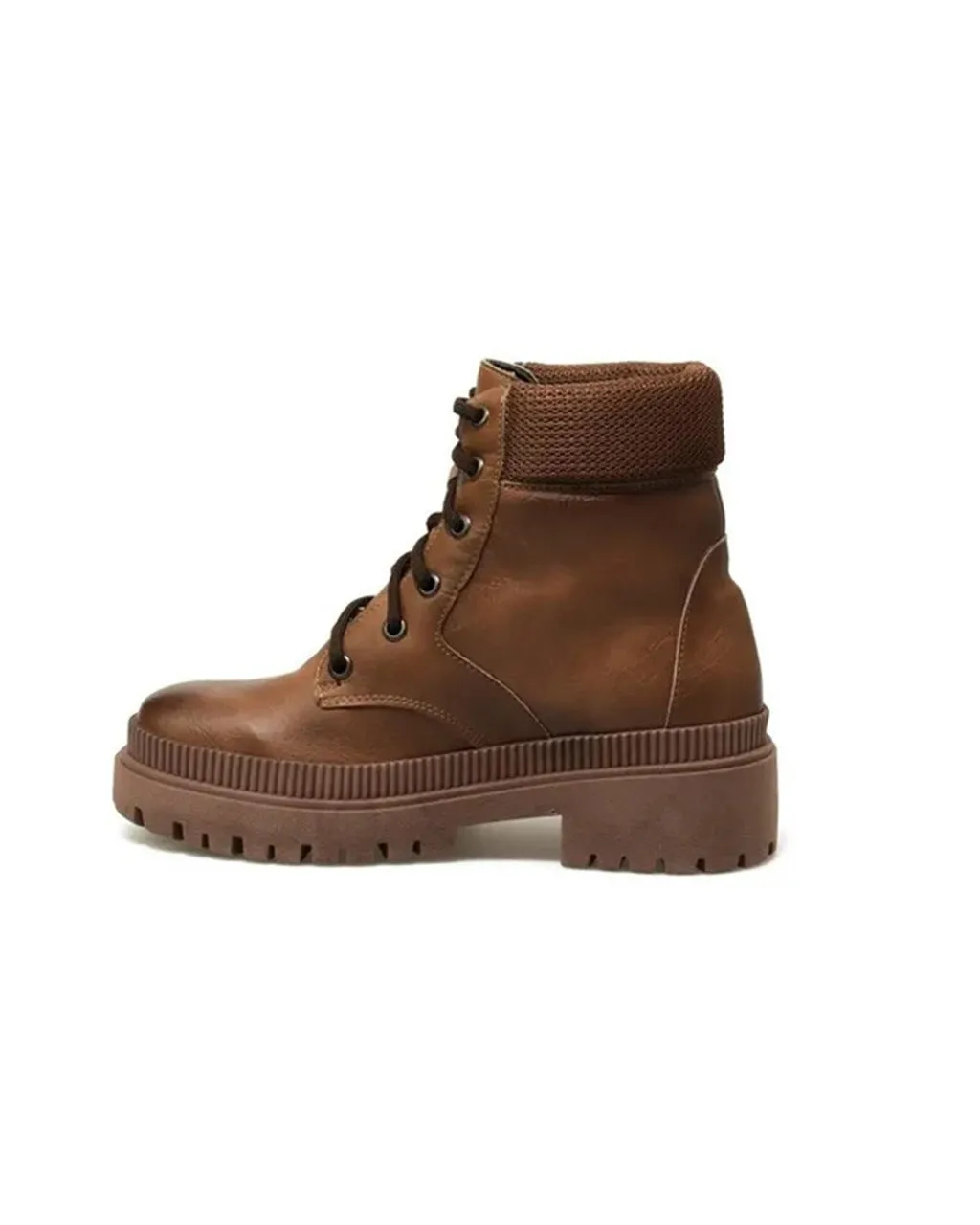 Botin Chunky Con Cordones Y Argolla Lateral Norma 13022
