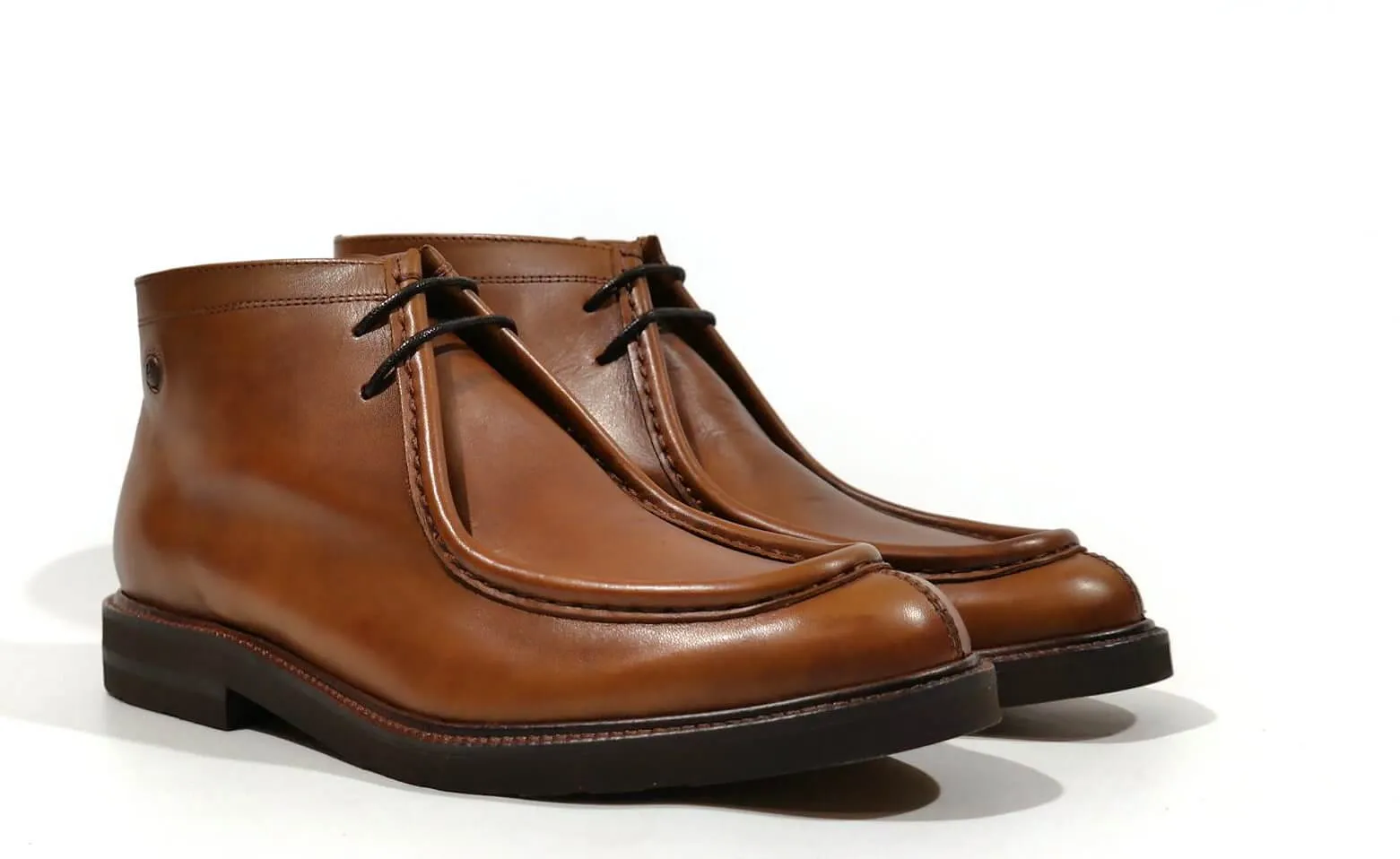 Botines de cordones para hombre con bordón