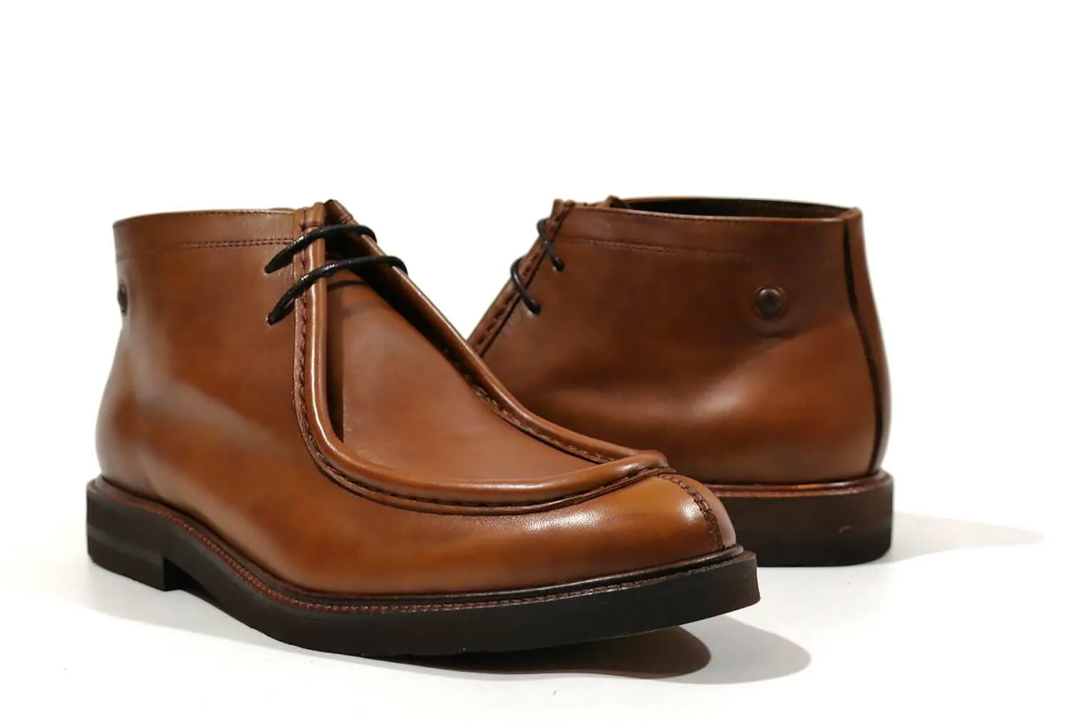 Botines de cordones para hombre con bordón