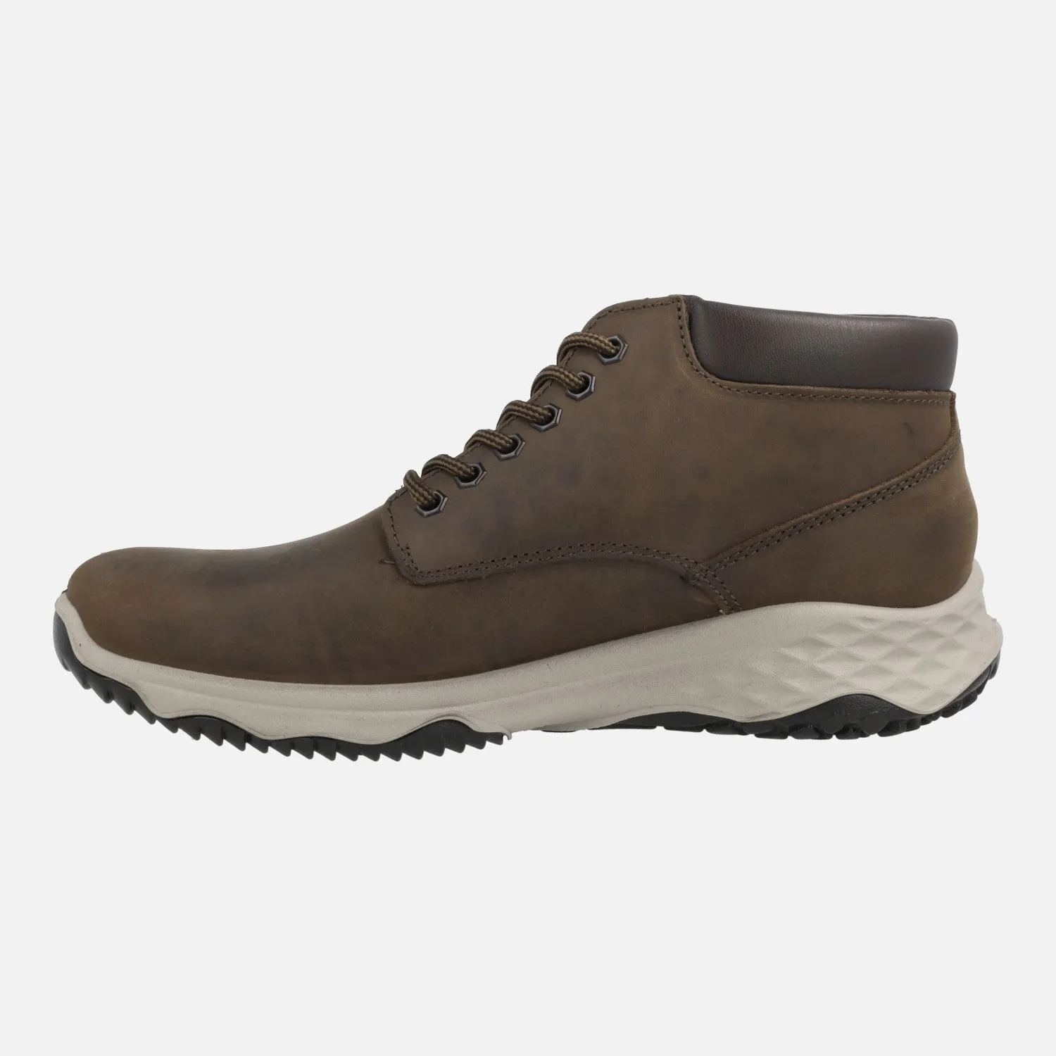 BOTINES DE CORDONES PARA HOMBRE EN PIEL ENGRASADA MARRóN CON GORETEX