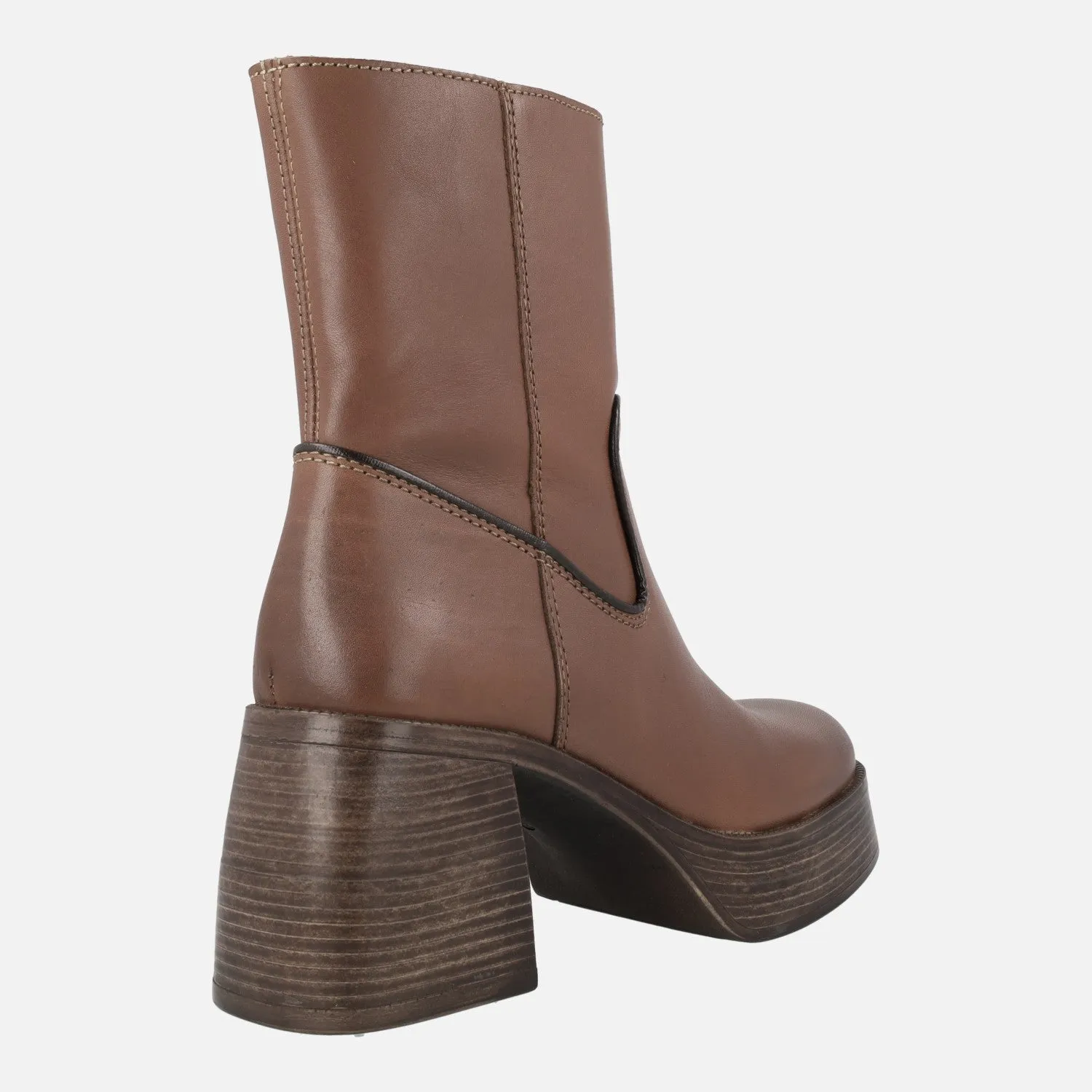 Botines de piel Nair con tacón y plataforma