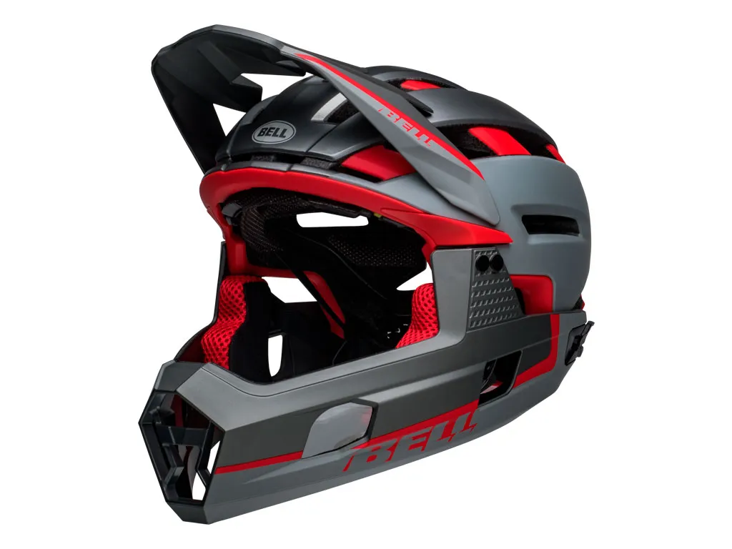 BS SUPER AIR R SPHERICAL MATTE GREY/RED S