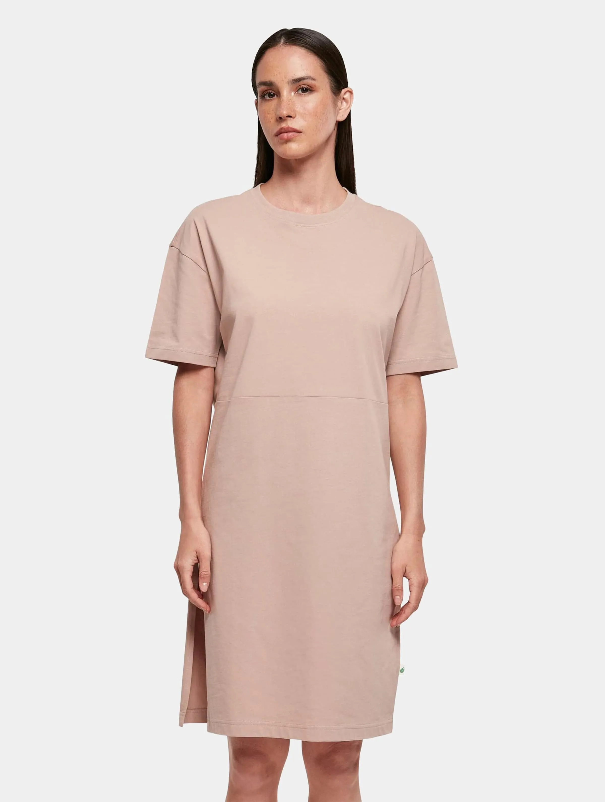 Build Your Brand Ladies Organic Oversized Slit Tee