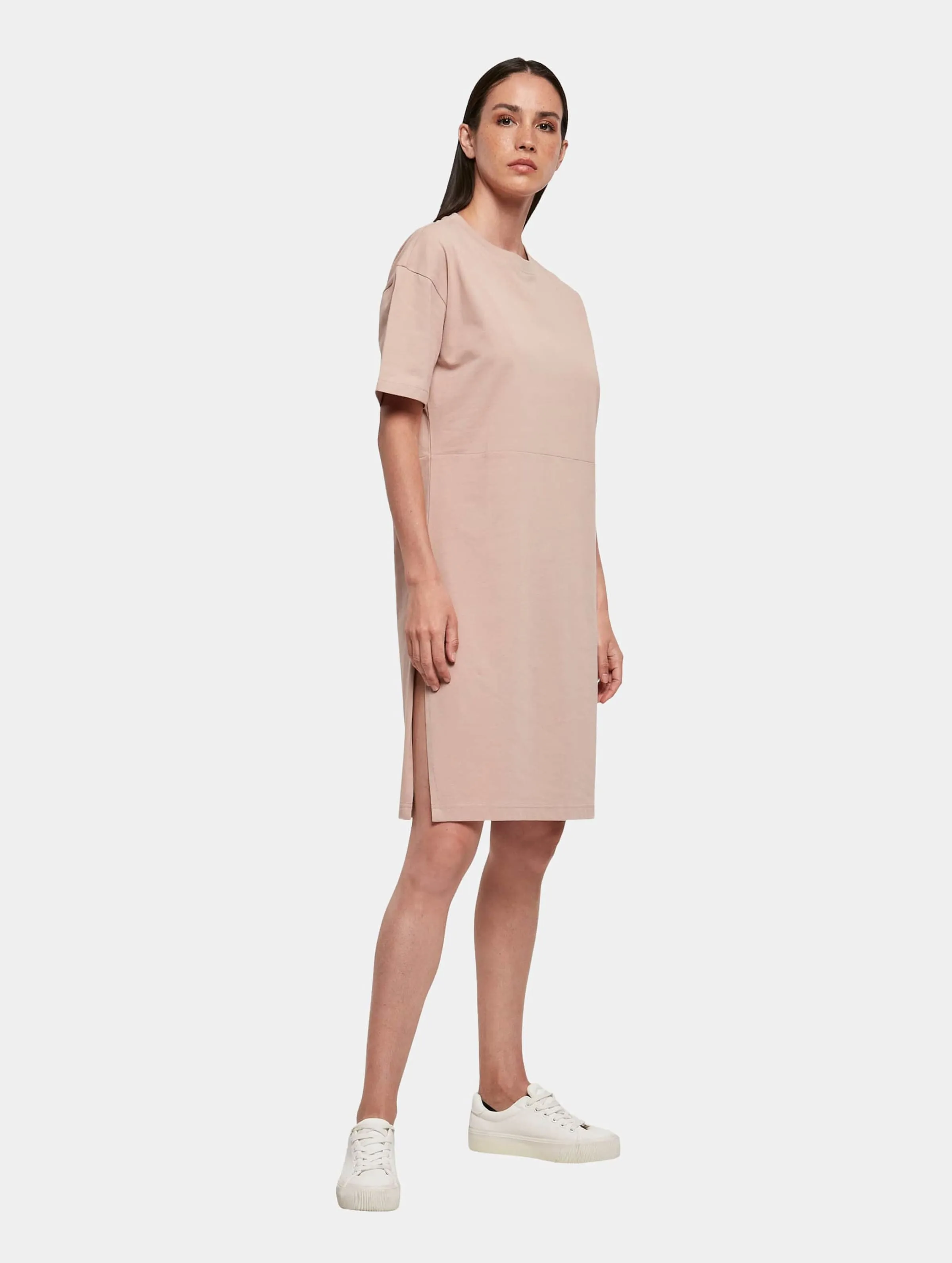 Build Your Brand Ladies Organic Oversized Slit Tee