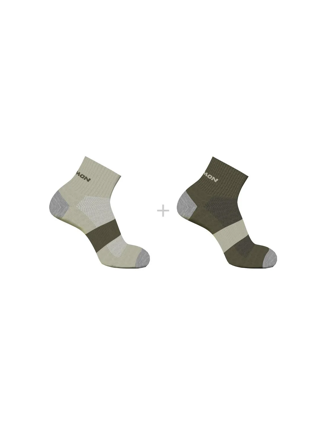 CALCETINES DE RUNNING SALOMON EVASION ANKLE 2PACK VERDE