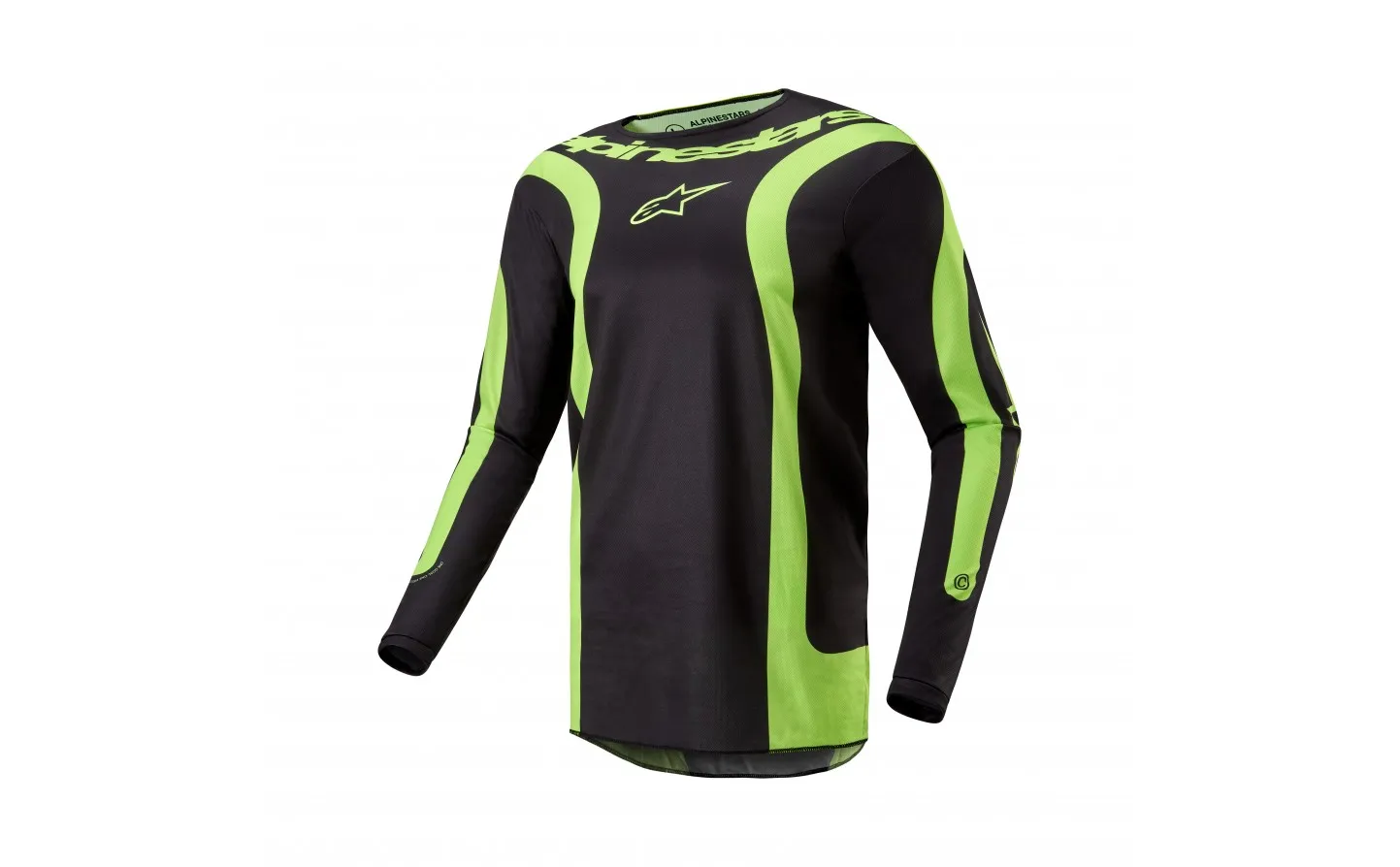 CAMISETA ALPINESTARS FLUID LURV NEGRO AMARILLO FLUOR |3762024168|