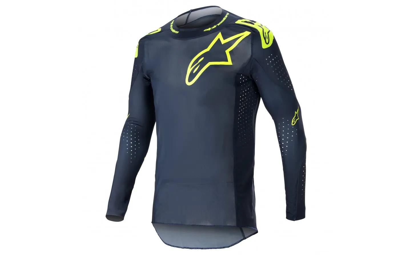 CAMISETA ALPINESTARS SUPERTECH BRUIN NIGHT NAVY AMARILLO FLUOR |37606237455|