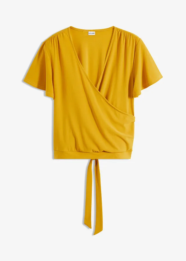 Camiseta cruzada Oro ocre