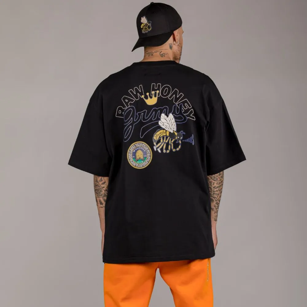 CAMISETA GRIMEY "HIVE" HEAVYWEIGHT  BLACK | FALL 22