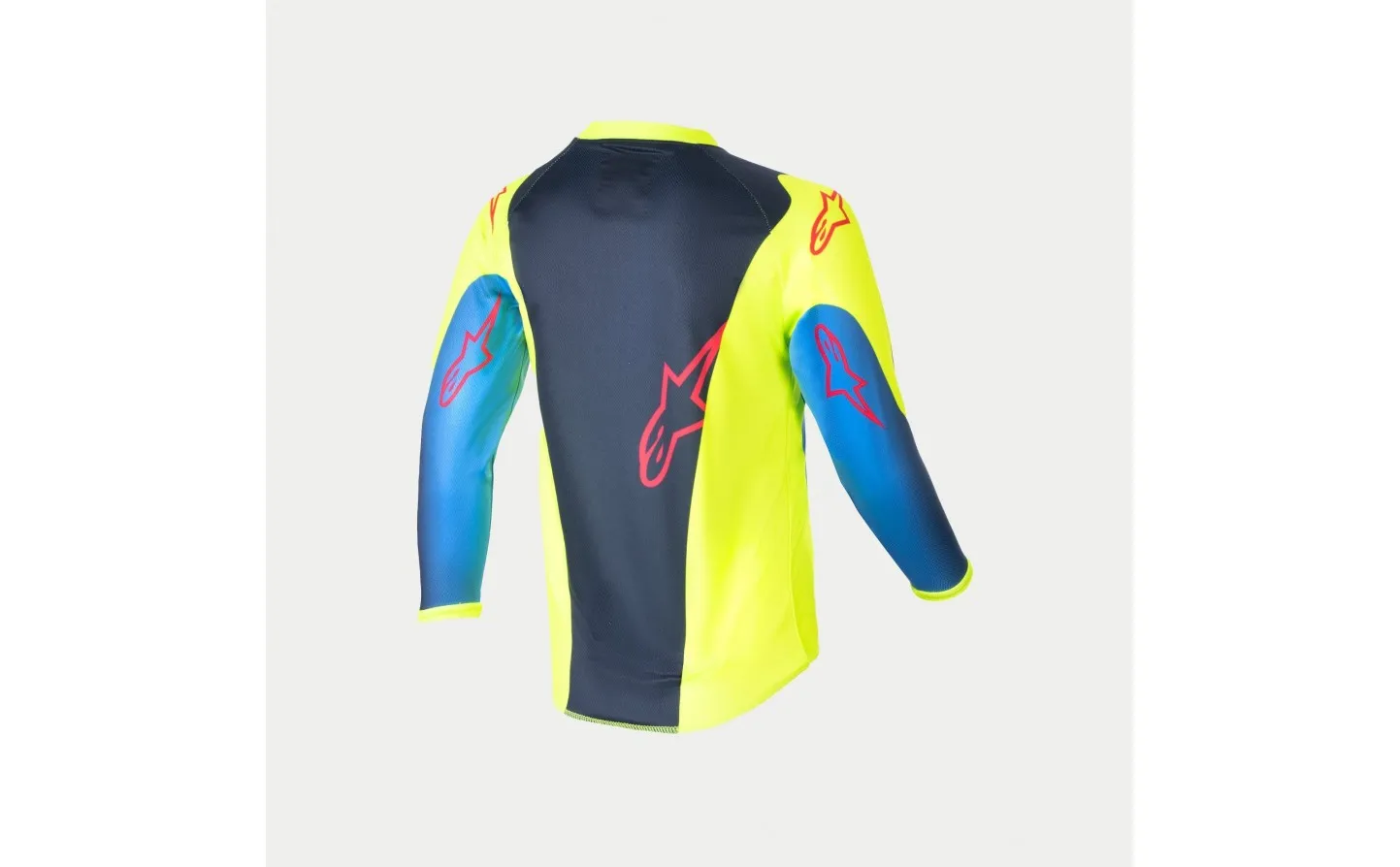 CAMISETA INFANTIL ALPINESTARS RACER HOEN AMARILLO FLUOR AZUL |3730124525|