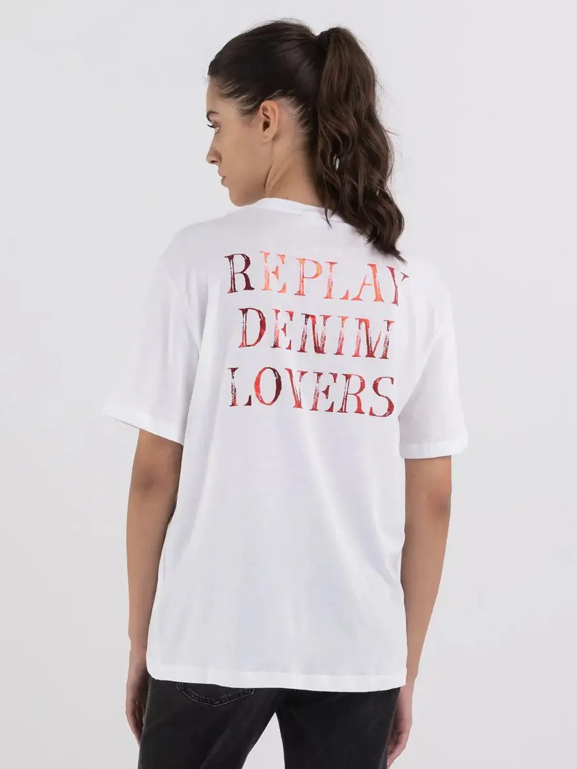 CAMISETA SERPIENTE Y FLORES REPLAY